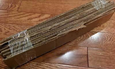 Stack of cardboard taped together