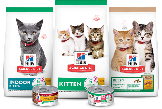 三袋希爾思寵物食品 (Science Diet) 幼貓乾糧與濕糧