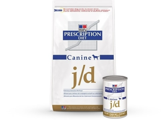 希爾思處方食品 j/d 犬用乾糧與濕糧包裝