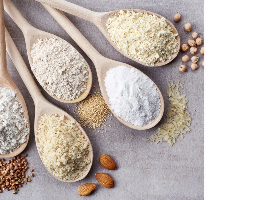 Powdered grains in spoons as an ingredient in HIll's Pet food